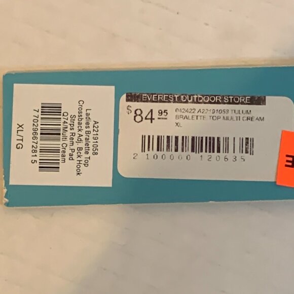 Aqua 2 Piece Floral Womens XL Bikini Quintsoul Multi Cream Sun Surf Sand Beach - Picture 9 of 12